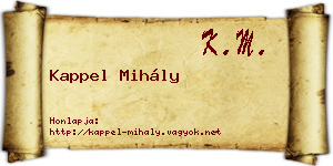 Kappel Mihály névjegykártya